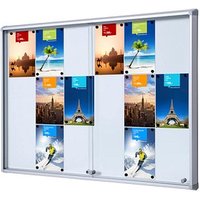 Showdown® Displays Schaukasten SL B1 silber 18x DIN A4 von Showdown® Displays