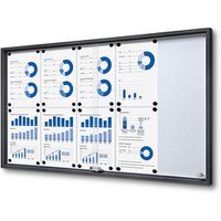 Showdown® Displays Schaukasten SLIM grau 10x DIN A4 von Showdown® Displays