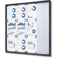 Showdown® Displays Schaukasten SLIM grau 12x DIN A4 von Showdown® Displays