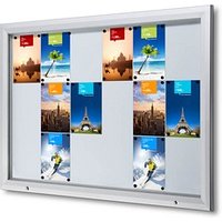 Showdown® Displays Schaukasten T silber 18x DIN A4 von Showdown® Displays