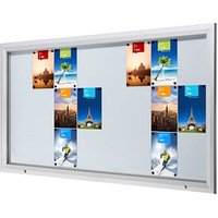 Showdown® Displays Schaukasten T silber 24x DIN A4 von Showdown® Displays