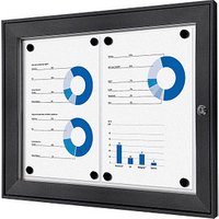 Showdown® Displays Schaukasten grau 2x DIN A4 von Showdown® Displays