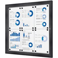 Showdown® Displays Schaukasten grau 6x DIN A4 von Showdown® Displays