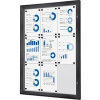 Showdown® Displays Schaukasten grau 9x DIN A4 von Showdown® Displays