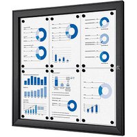 Showdown® Displays Schaukasten schwarz 6x DIN A4 von Showdown® Displays