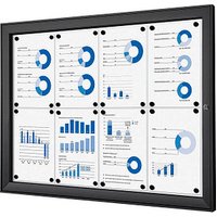 Showdown® Displays Schaukasten schwarz 8x DIN A4 von Showdown® Displays