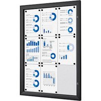 Showdown® Displays Schaukasten schwarz 9x DIN A4 von Showdown® Displays