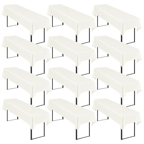 12 Stück Elfenbein Biertisch Tischdecke universal für 50cm u.70cm Biertische Hussen für Biertisch, Blickdichte Polyester Biertischhussen Biertisch-Husse Rechteckige Tischdecken Waschbar-250x100cm 12 Stück Elfenbein Biertisch Tischdecke universal für 50cm u.70cm Biertische Hussen für Biertisch, Blickdichte Polyester Biertischhussen Biertisch-Husse Rechteckige Tischdecken Waschbar-250x100cm von Showgeous