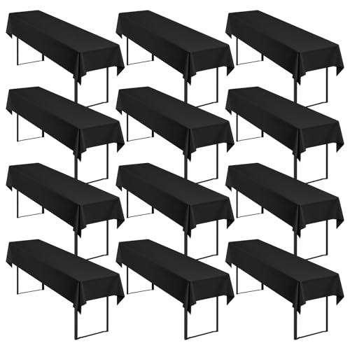 12 Stück Schwarz Biertisch Tischdecke universal für 50cm u.70cm Biertische Hussen für Biertisch, Blickdichte Polyester Biertischhussen Biertisch-Husse Rechteckige Tischdecken Waschbar-250x100cm 12 Stück Schwarz Biertisch Tischdecke universal für 50cm u.70cm Biertische Hussen für Biertisch, Blickdichte Polyester Biertischhussen Biertisch-Husse Rechteckige Tischdecken Waschbar-250x100cm von Showgeous