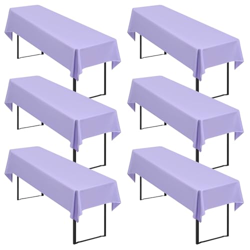 6 Stück Lavendel Biertisch Tischdecke universal für 50cm u.70cm Biertische Hussen für Biertisch, Blickdichte Polyester Biertischhussen Biertisch-Husse Rechteckige Tischdecken Waschbar-250x100cm 6 Stück Lavendel Biertisch Tischdecke universal für 50cm u.70cm Biertische Hussen für Biertisch, Blickdichte Polyester Biertischhussen Biertisch-Husse Rechteckige Tischdecken Waschbar-250x100cm von Showgeous