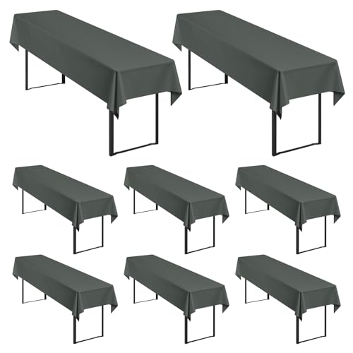 8 Stück Anthrazit Biertisch Tischdecke universal für 50cm u.70cm Biertische Hussen für Biertisch, Blickdichte Polyester Biertischhussen Biertisch-Husse Rechteckige Tischdecken Waschbar-250x100cm 8 Stück Anthrazit Biertisch Tischdecke universal für 50cm u.70cm Biertische Hussen für Biertisch, Blickdichte Polyester Biertischhussen Biertisch-Husse Rechteckige Tischdecken Waschbar-250x100cm von Showgeous