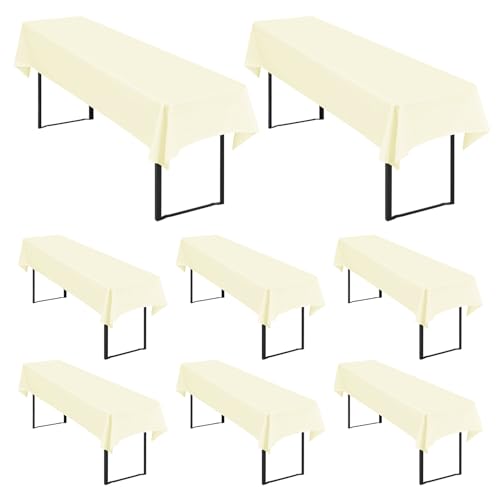 8 Stück Beige Biertisch Tischdecke universal für 50cm u.70cm Biertische Hussen für Biertisch, Blickdichte Polyester Biertischhussen Biertisch-Husse Rechteckige Tischdecken Waschbar-250x100cm 8 Stück Beige Biertisch Tischdecke universal für 50cm u.70cm Biertische Hussen für Biertisch, Blickdichte Polyester Biertischhussen Biertisch-Husse Rechteckige Tischdecken Waschbar-250x100cm von Showgeous