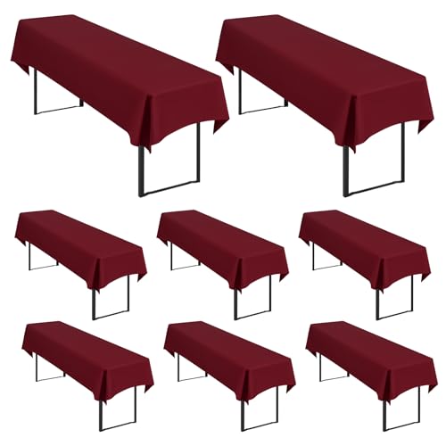 8 Stück Burgund Biertisch Tischdecke universal für 50cm u.70cm Biertische Hussen für Biertisch, Blickdichte Polyester Biertischhussen Biertisch-Husse Rechteckige Tischdecken Waschbar-250x100cm 8 Stück Burgund Biertisch Tischdecke universal für 50cm u.70cm Biertische Hussen für Biertisch, Blickdichte Polyester Biertischhussen Biertisch-Husse Rechteckige Tischdecken Waschbar-250x100cm von Showgeous