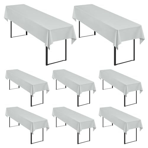 8 Stück Hellgrau Biertisch Tischdecke universal für 50cm u.70cm Biertische Hussen für Biertisch, Blickdichte Polyester Biertischhussen Biertisch-Husse Rechteckige Tischdecken Waschbar-250x100cm 8 Stück Hellgrau Biertisch Tischdecke universal für 50cm u.70cm Biertische Hussen für Biertisch, Blickdichte Polyester Biertischhussen Biertisch-Husse Rechteckige Tischdecken Waschbar-250x100cm von Showgeous