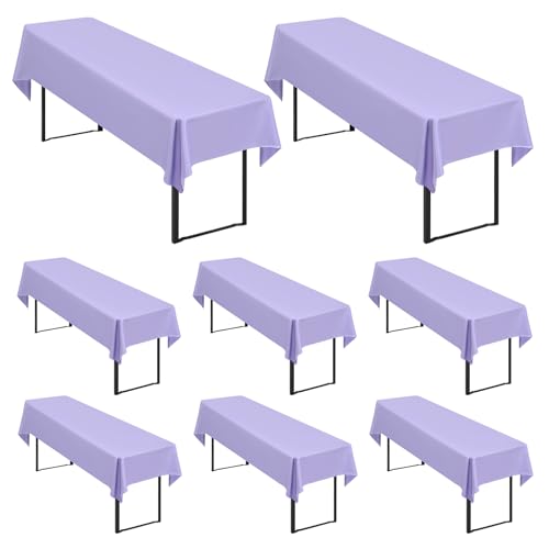 8 Stück Lavendel Biertisch Tischdecke universal für 50cm u.70cm Biertische Hussen für Biertisch, Blickdichte Polyester Biertischhussen Biertisch-Husse Rechteckige Tischdecken Waschbar-250x100cm 8 Stück Lavendel Biertisch Tischdecke universal für 50cm u.70cm Biertische Hussen für Biertisch, Blickdichte Polyester Biertischhussen Biertisch-Husse Rechteckige Tischdecken Waschbar-250x100cm von Showgeous