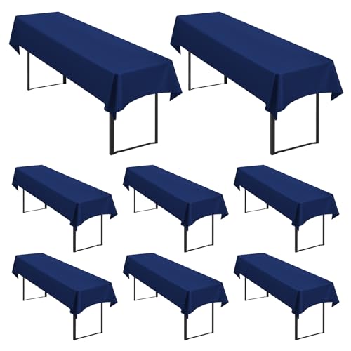 8 Stück Marineblau Biertisch Tischdecke universal für 50cm u.70cm Biertische Hussen für Biertisch, Blickdichte Polyester Biertischhussen Biertisch-Husse Rechteckige Tischdecken Waschbar-250x100cm 8 Stück Marineblau Biertisch Tischdecke universal für 50cm u.70cm Biertische Hussen für Biertisch, Blickdichte Polyester Biertischhussen Biertisch-Husse Rechteckige Tischdecken Waschbar-250x100cm von Showgeous