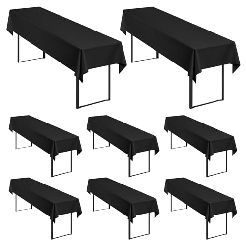 8 Stück Schwarz Biertisch Tischdecke universal für 50cm u.70cm Biertische Hussen für Biertisch, Blickdichte Polyester Biertischhussen Biertisch-Husse Rechteckige Tischdecken Waschbar-250x100cm 8 Stück Schwarz Biertisch Tischdecke universal für 50cm u.70cm Biertische Hussen für Biertisch, Blickdichte Polyester Biertischhussen Biertisch-Husse Rechteckige Tischdecken Waschbar-250x100cm von Showgeous