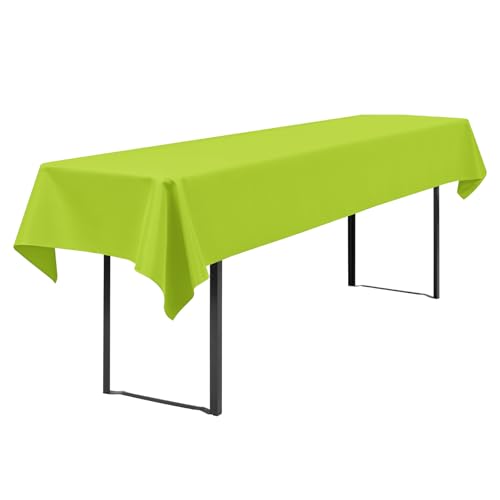 Showgeous 1 Stück Biertisch Tischdecke universal für 50cm u.70cm Biertische Hussen für Biertisch Biertischhussen Biertisch-Husse Bierzeltgarnitur Rechteckige Tischdecken Waschbar 100x250cm(Fruchtgrün) von Showgeous