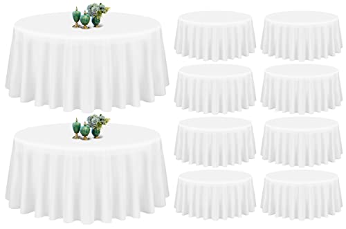 Showgeous 10 Stück Tischdecke Weiße Runde Tischdecke 228cm Polyester Stoff Tischdecke Rund Waschbare Tischdecke für Hochzeit Bankett Restaurant Buffet Parteien Garten Showgeous 10 Stück Tischdecke Weiße Runde Tischdecke 228cm Polyester Stoff Tischdecke Rund Waschbare Tischdecke für Hochzeit Bankett Restaurant Buffet Parteien Garten von Showgeous