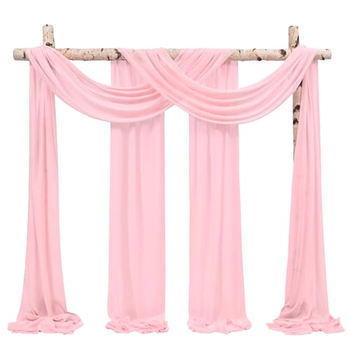 Showgeous 2 Pack Querbehang Rosa 73cmx610cm Tüll Foto Hintergrund Hochzeit Vorhang Deko Querbehang Rosa Chiffon-Stoff Hochzeitsbogen Gardinen für Laube Hochzeit Torbogen Zeremonie Fotografie Party Showgeous 2 Pack Querbehang Rosa 73cmx610cm Tüll Foto Hintergrund Hochzeit Vorhang Deko Querbehang Rosa Chiffon-Stoff Hochzeitsbogen Gardinen für Laube Hochzeit Torbogen Zeremonie Fotografie Party von Showgeous