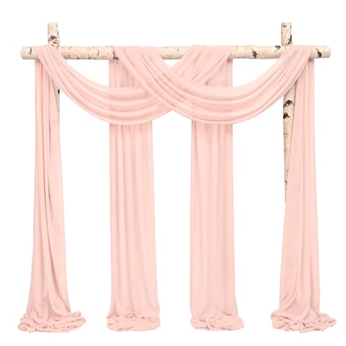 Showgeous 2 Packs Querbehang Errötendes Rosa 73cmx610cm Tüll Foto Hintergrund Hochzeit Vorhang Deko Chiffon-Stoff Hochzeitsbogen Gardinen für Laube Hochzeit Torbogen Zeremonie Fotografie Party Showgeous 2 Packs Querbehang Errötendes Rosa 73cmx610cm Tüll Foto Hintergrund Hochzeit Vorhang Deko Chiffon-Stoff Hochzeitsbogen Gardinen für Laube Hochzeit Torbogen Zeremonie Fotografie Party von Showgeous