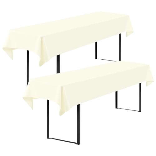 Showgeous 2 Stück Biertisch Tischdecke universal für 50cm u.70cm Biertische Hussen für Biertisch Biertischhussen Biertisch-Husse Bierzeltgarnitur Rechteckige Tischdecken Waschbar 100x250cm(Elfenbein) Showgeous 2 Stück Biertisch Tischdecke universal für 50cm u.70cm Biertische Hussen für Biertisch Biertischhussen Biertisch-Husse Bierzeltgarnitur Rechteckige Tischdecken Waschbar 100x250cm(Elfenbein) von Showgeous