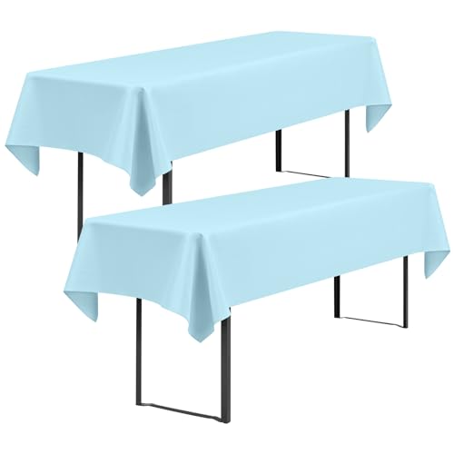 Showgeous 2 Stück Biertisch Tischdecke universal für 50cm u.70cm Biertische Hussen für Biertisch Biertischhussen Biertisch-Husse Bierzeltgarnitur Rechteckige Tischdecken Waschbar 100x250cm(Babyblau) Showgeous 2 Stück Biertisch Tischdecke universal für 50cm u.70cm Biertische Hussen für Biertisch Biertischhussen Biertisch-Husse Bierzeltgarnitur Rechteckige Tischdecken Waschbar 100x250cm(Babyblau) von Showgeous