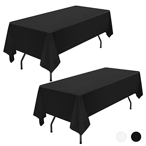 Showgeous 2 Stück Tischdecke Schwarz Tischdecken 153×320cm Rechteckige Tischdecke aus Polyestergewebe Waschbare Tischdecke Tischtuch für Restaurant Buffetpartys und Camping Showgeous 2 Stück Tischdecke Schwarz Tischdecken 153×320cm Rechteckige Tischdecke aus Polyestergewebe Waschbare Tischdecke Tischtuch für Restaurant Buffetpartys und Camping von Showgeous