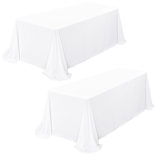 Showgeous 2 Stück Tischdecke Weiß Tischdecken 229x335cm Rechteckige Tischdecke Polyestergewebe Abwaschbare Tischtuch für Hochzeit Bankett Partys Restaurant Buffet Camping Showgeous 2 Stück Tischdecke Weiß Tischdecken 229x335cm Rechteckige Tischdecke Polyestergewebe Abwaschbare Tischtuch für Hochzeit Bankett Partys Restaurant Buffet Camping von Showgeous