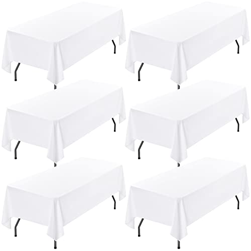 Showgeous 6 Stück Tischdecke Weiße Tischdecken 153×260cm Rechteckige Tischdecke aus Polyestergewebe Waschbare Tischdecke Tischtuch für Restaurant Restaurant Buffetpartys und Camping Showgeous 6 Stück Tischdecke Weiße Tischdecken 153×260cm Rechteckige Tischdecke aus Polyestergewebe Waschbare Tischdecke Tischtuch für Restaurant Restaurant Buffetpartys und Camping von Showgeous