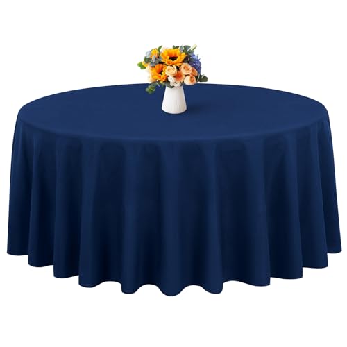 Showgeous Tischdecke Navy Blau Runde Tischdecke 228cm Polyester Stoff Tischdecke Rund Waschbare Tischdecke für Hochzeit Bankett Restaurant Buffet Parteien Garten Showgeous Tischdecke Navy Blau Runde Tischdecke 228cm Polyester Stoff Tischdecke Rund Waschbare Tischdecke für Hochzeit Bankett Restaurant Buffet Parteien Garten von Showgeous