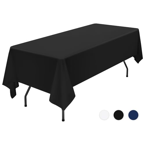 Showgeous Tischdecke Schwarz Tischdecken 153×260cm Rechteckige Tischdecke Polyestergewebe Waschbare Tischdecke Tischtuch für Restaurant Thanksgiving Weihnachten Jubiläen Showgeous Tischdecke Schwarz Tischdecken 153×260cm Rechteckige Tischdecke Polyestergewebe Waschbare Tischdecke Tischtuch für Restaurant Thanksgiving Weihnachten Jubiläen von Showgeous