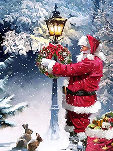 Showker 5D Diamant Painting Kit Christmas - DIY Diamond Painting Weihnachten Bilder Zubehör für Runde Diamond Kreuzstich Stickerei - Dekorative Kunst für Büro und Zuhause - Wandbild 30x40 cm Showker 5D Diamant Painting Kit Christmas - DIY Diamond Painting Weihnachten Bilder Zubehör für Runde Diamond Kreuzstich Stickerei - Dekorative Kunst für Büro und Zuhause - Wandbild 30x40 cm von ORTCI
