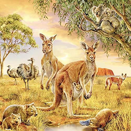 Showker 5D Diamant Painting Bilder Känguru, DIY Diamond Painting Bilder Zubehör Runde Diamond Kreuzstich Stickerei Dekoration Schlafzimmer Büro Home Wandbild 35x35cm Showker 5D Diamant Painting Bilder Känguru, DIY Diamond Painting Bilder Zubehör Runde Diamond Kreuzstich Stickerei Dekoration Schlafzimmer Büro Home Wandbild 35x35cm von Showker