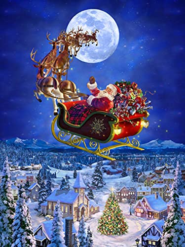 Showker 5D Diamant Painting Kit Weihnachtsmann Mond - DIY Diamond Painting Bilder Runde Zubehör für Runde Diamond Kreuzstich Stickerei - Dekorative Kunst für Büro und Zuhause 30x40cm Showker 5D Diamant Painting Kit Weihnachtsmann Mond - DIY Diamond Painting Bilder Runde Zubehör für Runde Diamond Kreuzstich Stickerei - Dekorative Kunst für Büro und Zuhause 30x40cm von Kemolpo