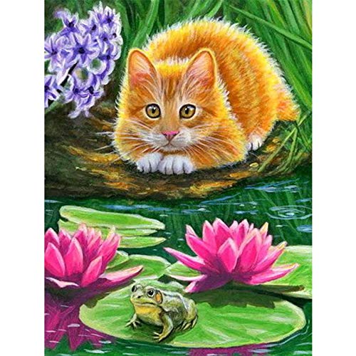 Showker 5D Diamant Painting BilderKatze Kätzchen Lotustiere, DIY Diamond Painting Bilder Zubehör Runde Diamond Kreuzstich Stickerei Dekoration Schlafzimmer Büro Home Wandbild 30x40cm Showker 5D Diamant Painting BilderKatze Kätzchen Lotustiere, DIY Diamond Painting Bilder Zubehör Runde Diamond Kreuzstich Stickerei Dekoration Schlafzimmer Büro Home Wandbild 30x40cm von Showker