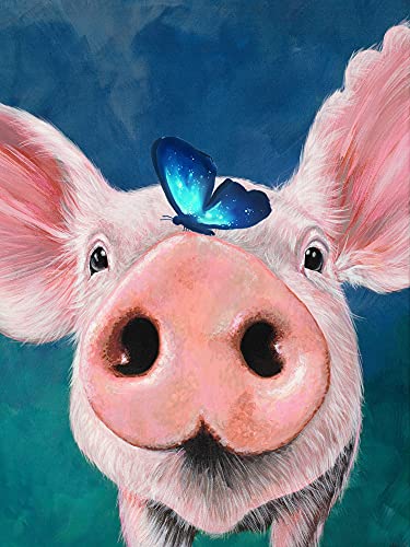 Showker 5D Diamant Painting BilderSchwein Schmetterling, DIY Diamond Painting Bilder Zubehör Runde Diamond Kreuzstich Stickerei Dekoration Schlafzimmer Büro Home Wandbild 35x35cm Showker 5D Diamant Painting BilderSchwein Schmetterling, DIY Diamond Painting Bilder Zubehör Runde Diamond Kreuzstich Stickerei Dekoration Schlafzimmer Büro Home Wandbild 35x35cm von Showker