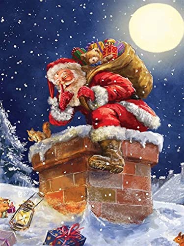 Showker 5D Diamant Painting Kit Christmas - DIY Diamond Painting Mond Bilder Zubehör für Runde Diamond Kreuzstich Stickerei - Dekorative Kunst für Büro und Zuhause - Wandbild 30x40 cm Showker 5D Diamant Painting Kit Christmas - DIY Diamond Painting Mond Bilder Zubehör für Runde Diamond Kreuzstich Stickerei - Dekorative Kunst für Büro und Zuhause - Wandbild 30x40 cm von Showker