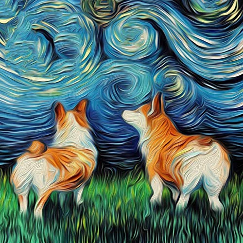 Showker 5D Diamant Painting Kit Hund - DIY Diamond Painting Sternenklarer Himmel Bilder Runde Zubehör für Runde Diamond Kreuzstich Stickerei - Dekorative Kunst für Büro und Zuhause 35x35 cm Showker 5D Diamant Painting Kit Hund - DIY Diamond Painting Sternenklarer Himmel Bilder Runde Zubehör für Runde Diamond Kreuzstich Stickerei - Dekorative Kunst für Büro und Zuhause 35x35 cm von Showker