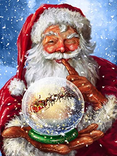 Showker 5D Diamant Painting Kit Christmas - DIY Diamond Painting Kristall Bilder Zubehör für Runde Diamond Kreuzstich Stickerei - Dekorative Kunst für Büro und Zuhause - Wandbild 30x40 cm von Showker