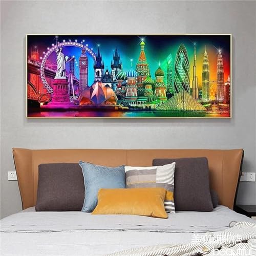 5D Diamond Painting Kinder DIY Malen Nach Zahlen Erwachsene Diamant Painting Bilder Moderne Blume Square Crystal Arts Mosaik Bastelset mit Diamond Painting Zubehör für Home Wall Decor 70x140cm S-10632 von Shozhoo