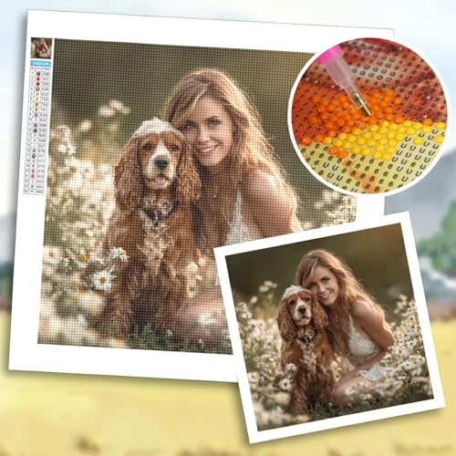Diamond Painting Eigenes Foto 30x60 cm, Diamond Painting Zubehör, DIY Full Drill Personalisiert Benutzerdefinierte Design Set, Kreativ Set für Erwachsene, Spezielle Geschenke für Deko Wohnzimmer b-12 von Shozhoo