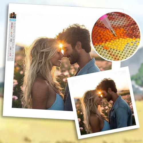 Diamond Painting Eigenes Foto 30x60 cm, Diamond Painting Zubehör, DIY Full Drill Personalisiert Benutzerdefinierte Design Set, Kreativ Set für Erwachsene, Spezielle Geschenke für Deko Wohnzimmer b-60 von Shozhoo