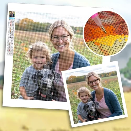 Diamond Painting Eigenes Foto 30x60 cm, Diamond Painting Zubehör, DIY Full Drill Personalisiert Benutzerdefinierte Design Set, Kreativ Set für Erwachsene, Spezielle Geschenke für Deko Wohnzimmer b-40 von Shozhoo