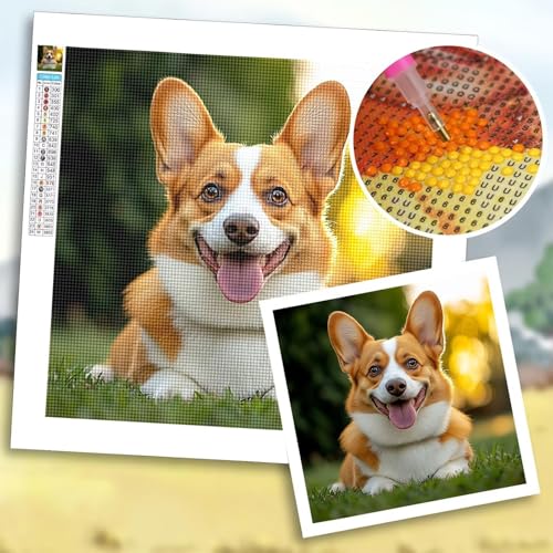 Diamond Painting Eigenes Foto 40x50 cm, Diamond Painting Zubehör, DIY Full Drill Personalisiert Benutzerdefinierte Design Set, Kreativ Set für Erwachsene, Spezielle Geschenke für Deko Wohnzimmer b-63 von Shozhoo