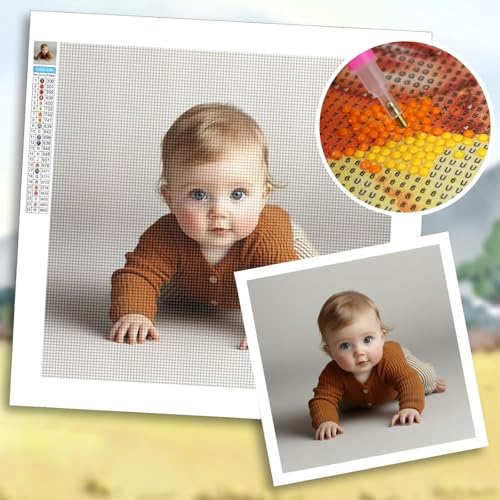 Diamond Painting Eigenes Foto 50x50 cm, Diamond Painting Zubehör, DIY Full Drill Personalisiert Benutzerdefinierte Design Set, Kreativ Set für Erwachsene,Spezielle Geschenke für Zuhause Dekoration b-3 von Shozhoo