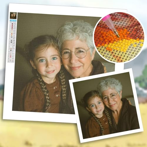 Diamond Painting Eigenes Foto 70x100 cm, Diamond Painting Zubehör, DIY Full Drill Personalisiert Benutzerdefinierte Design Set, Kreativ Set für Erwachsene, Spezielle Geschenke für Deko Wohnzimmer b-8 von Shozhoo