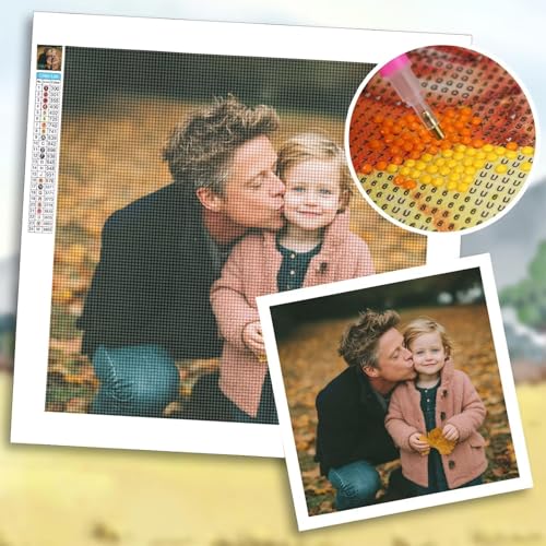 Diamond Painting Eigenes Foto 70x140 cm, Diamond Painting Zubehör, DIY Full Drill Personalisiert Benutzerdefinierte Design Set, Kreativ Set für Erwachsene, Spezielle Geschenke für Deko Wohnzimmer b-59 von Shozhoo