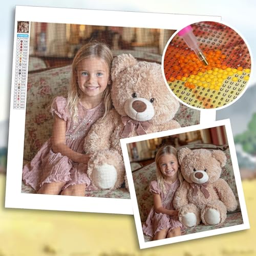 Diamond Painting Erwachsene, Diamond Painting Eigenes Foto, Bastelset Erwachsene, 5D DIY Kinder, Familien, Paare, Haustiere, Bilder Personalisiert, Custom Kreative Geschenk, Zimmer Deko 20x40 cm b-17 von Shozhoo