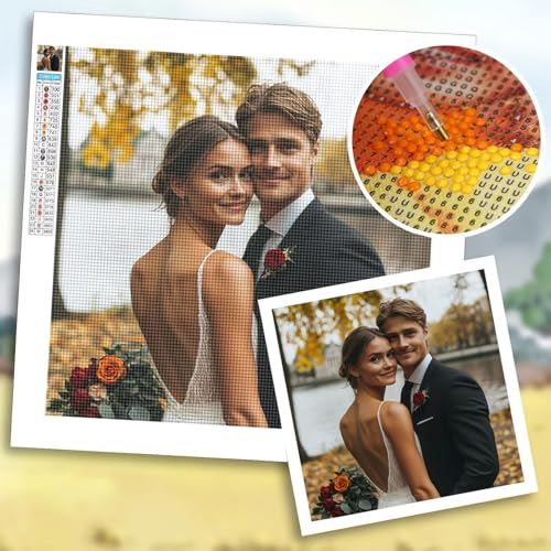 Diamond Painting Erwachsene, Diamond Painting Eigenes Foto, Bastelset Erwachsene, 5D DIY Kinder, Familien, Paare, Haustiere, Bilder Personalisiert, Custom Kreative Geschenk, Zimmer Deko 40x100 cm b-19 von Shozhoo
